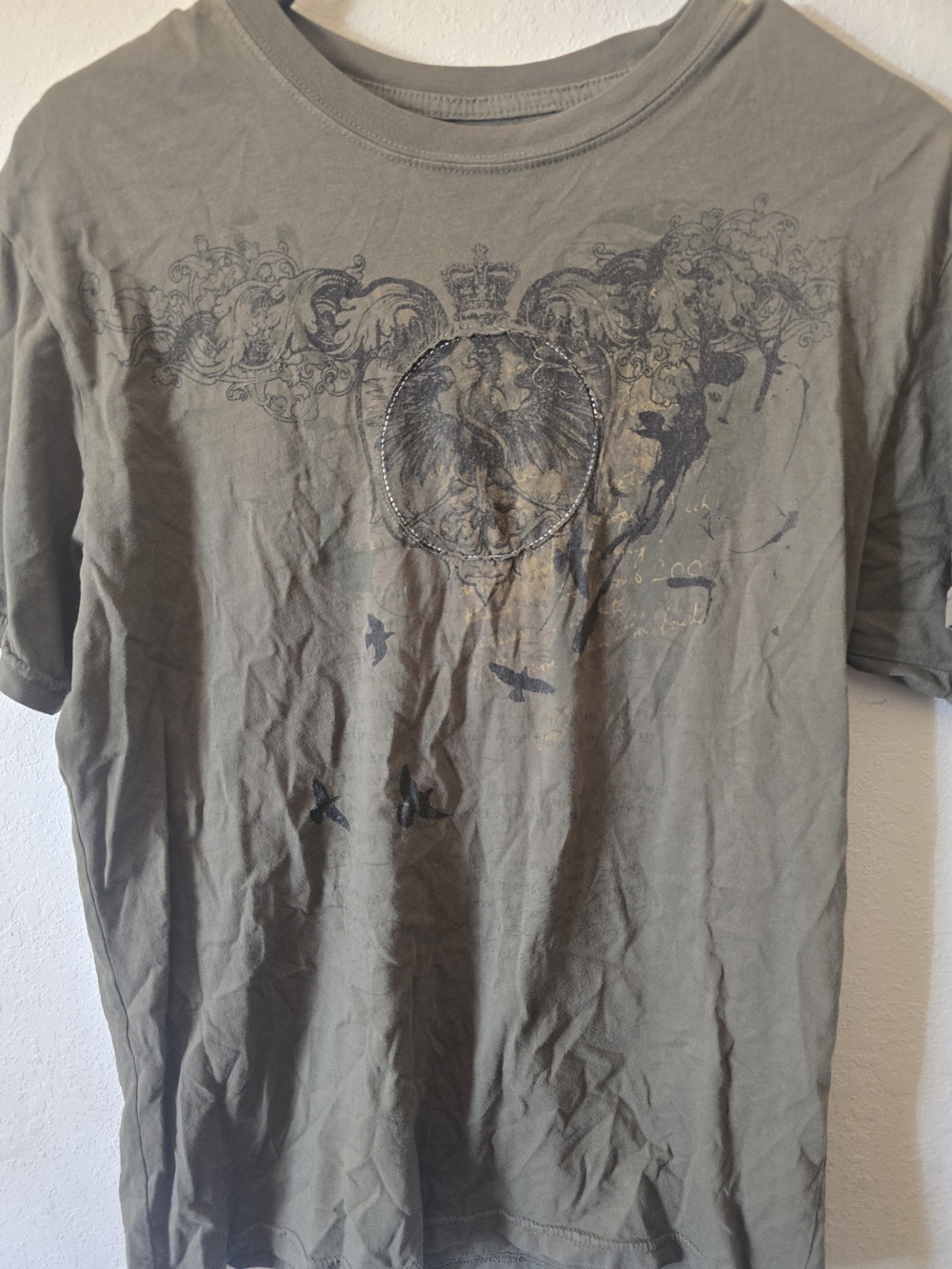 Stranded Olive Green Graphic Short Sleeve Tee